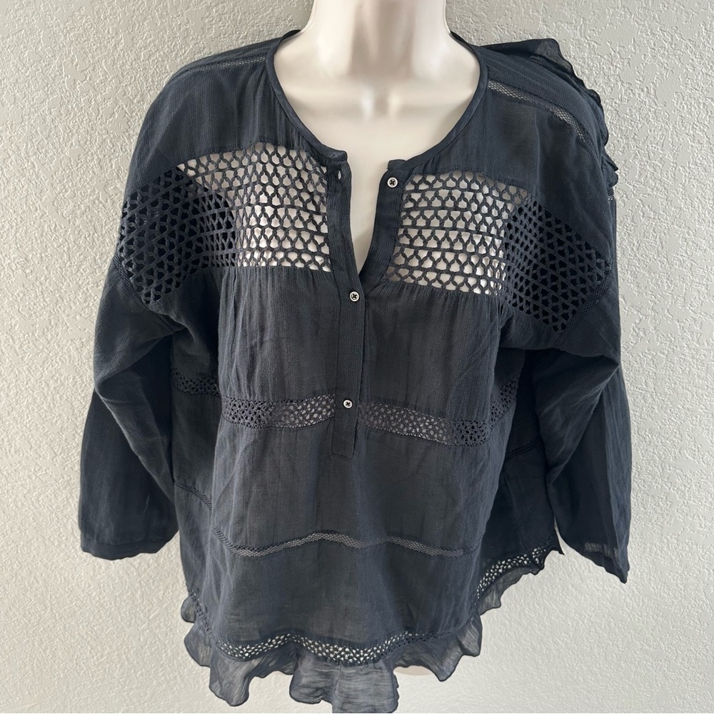 Isabel Marant Etoile Black Button Up Blouse